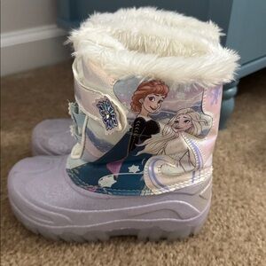 Disney Little Girls Frozen Snow Boots Size 12